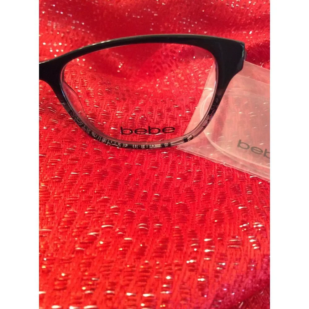 New BeBe Womens Optical Eyewear Frames Lens Glasses BB5142 Jet Lace